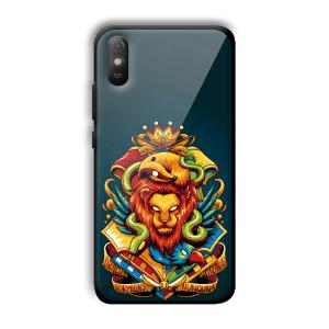 Fiery Lion Customized Printed Glass Back Cover for Xiaomi Redmi 9A