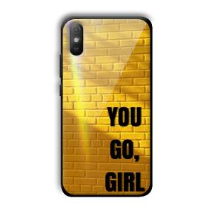 You Go Girl Customized Printed Glass Back Cover for Xiaomi Redmi 9A