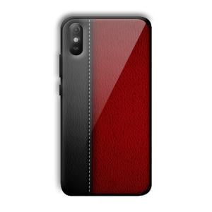 Leather Texture Customized Printed Glass Back Cover for Xiaomi Redmi 9A