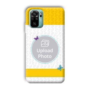 Butterflies & Yellow Customized Printed Back Cover for Xiaomi Redmi Note 10