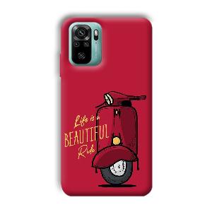 Life is Beautiful  Phone Customized Printed Back Cover for Xiaomi Redmi Note 10