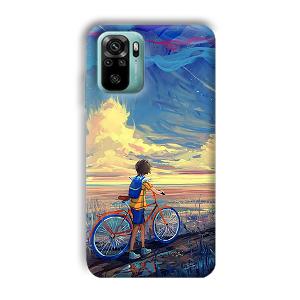 Boy & Sunset Phone Customized Printed Back Cover for Xiaomi Redmi Note 10