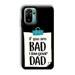 Dad Quote Phone Customized Printed Back Cover for Xiaomi Redmi Note 10