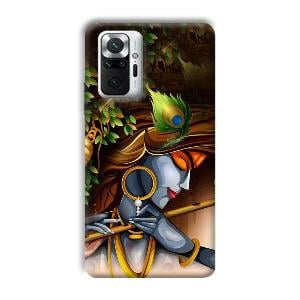 Krishna & Flute Phone Customized Printed Back Cover for Redmi Note 10 Pro