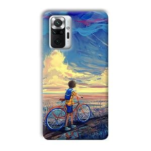 Boy & Sunset Phone Customized Printed Back Cover for Redmi Note 10 Pro