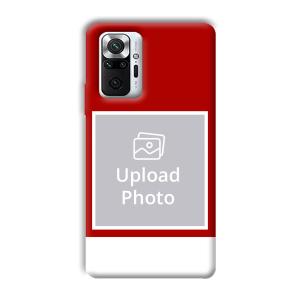 Red & White Customized Printed Back Cover for Xiaomi Redmi Note 10 Pro Max