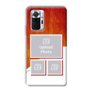 Red White Background Customized Printed Back Cover for Xiaomi Redmi Note 10 Pro Max