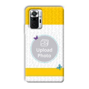Butterflies & Yellow Customized Printed Back Cover for Xiaomi Redmi Note 10 Pro Max