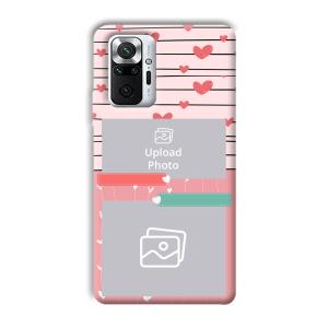 Pink Hearts Customized Printed Back Cover for Xiaomi Redmi Note 10 Pro Max