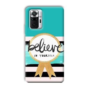 Believe in Yourself Phone Customized Printed Back Cover for Xiaomi Redmi Note 10 Pro Max