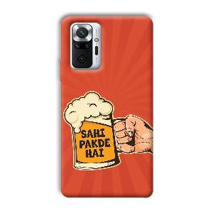 Sahi Pakde Hai Phone Customized Printed Back Cover for Xiaomi Redmi Note 10 Pro Max