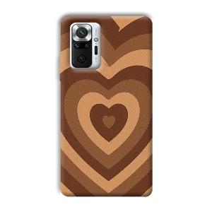Brown Hearts Phone Customized Printed Back Cover for Xiaomi Redmi Note 10 Pro Max
