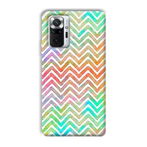 White Zig Zag Pattern Phone Customized Printed Back Cover for Xiaomi Redmi Note 10 Pro Max