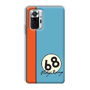 Vintage Racing Phone Customized Printed Back Cover for Xiaomi Redmi Note 10 Pro Max