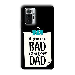 Dad Quote Phone Customized Printed Back Cover for Xiaomi Redmi Note 10 Pro Max