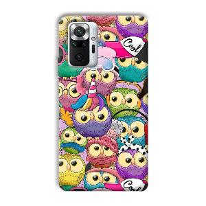 Colorful Owls Phone Customized Printed Back Cover for Xiaomi Redmi Note 10 Pro Max