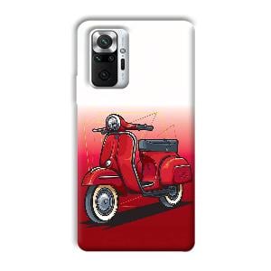 Red Scooter Phone Customized Printed Back Cover for Xiaomi Redmi Note 10 Pro Max