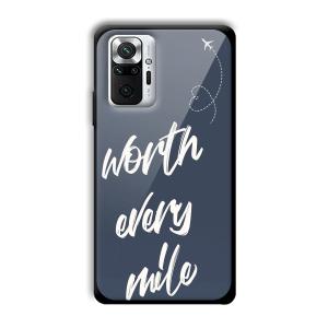 Worth Every Mile Customized Printed Glass Back Cover for Xiaomi Redmi Note 10 Pro Max
