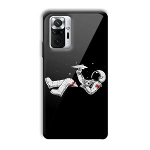 Lazy Astronaut Customized Printed Glass Back Cover for Xiaomi Redmi Note 10 Pro Max