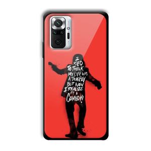 Joker Life Quote Customized Printed Glass Back Cover for Xiaomi Redmi Note 10 Pro Max