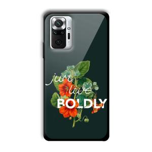 Just Live Boldly Customized Printed Glass Back Cover for Xiaomi Redmi Note 10 Pro Max