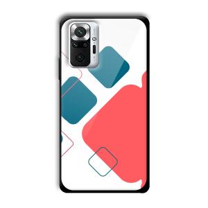 Abstract Squares Customized Printed Glass Back Cover for Xiaomi Redmi Note 10 Pro Max