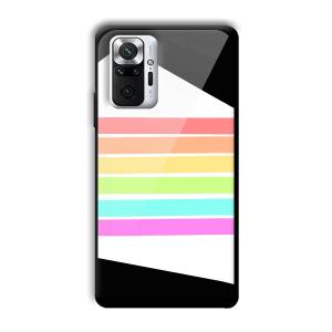 Colorful Stripes Customized Printed Glass Back Cover for Xiaomi Redmi Note 10 Pro Max