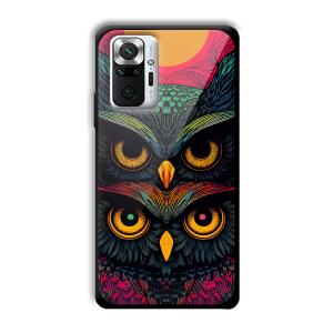 2 Owls Customized Printed Glass Back Cover for Xiaomi Redmi Note 10 Pro Max