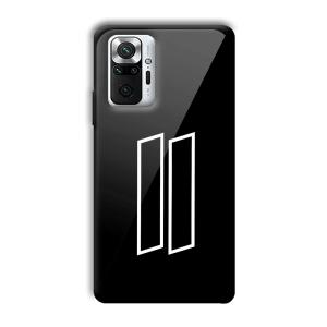 2 Stripes Customized Printed Glass Back Cover for Xiaomi Redmi Note 10 Pro Max