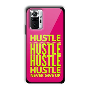 Never Give Up Customized Printed Glass Back Cover for Xiaomi Redmi Note 10 Pro Max