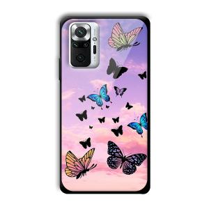 Butterflies Customized Printed Glass Back Cover for Xiaomi Redmi Note 10 Pro Max