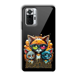 Cats Customized Printed Glass Back Cover for Xiaomi Redmi Note 10 Pro Max