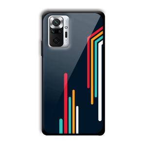 Colorful Stripes Customized Printed Glass Back Cover for Xiaomi Redmi Note 10 Pro Max