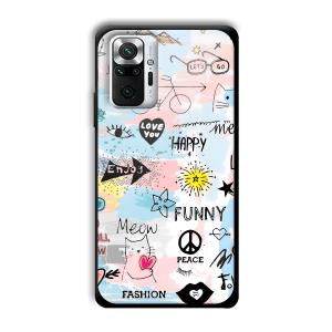 Illustrations Customized Printed Glass Back Cover for Xiaomi Redmi Note 10 Pro Max