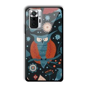 Blue Owl Customized Printed Glass Back Cover for Xiaomi Redmi Note 10 Pro Max