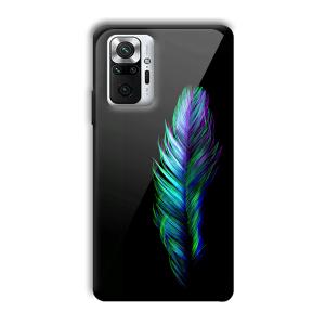 Neon Feather Customized Printed Glass Back Cover for Xiaomi Redmi Note 10 Pro Max