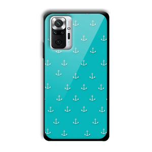 Teal Anchor Customized Printed Glass Back Cover for Xiaomi Redmi Note 10 Pro Max