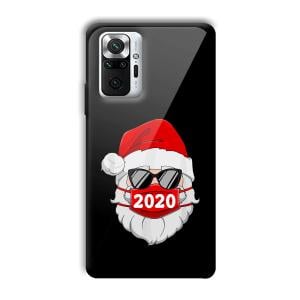 2020 Santa Customized Printed Glass Back Cover for Xiaomi Redmi Note 10 Pro Max