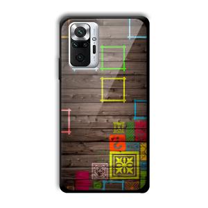 Wooden Pattern Customized Printed Glass Back Cover for Xiaomi Redmi Note 10 Pro Max
