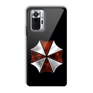 Red and Silver Customized Printed Glass Back Cover for Xiaomi Redmi Note 10 Pro Max