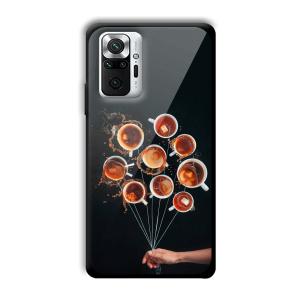 Coffee Cups Customized Printed Glass Back Cover for Xiaomi Redmi Note 10 Pro Max