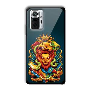 Fiery Lion Customized Printed Glass Back Cover for Xiaomi Redmi Note 10 Pro Max