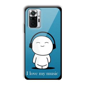 I Love my Music Customized Printed Glass Back Cover for Xiaomi Redmi Note 10 Pro Max
