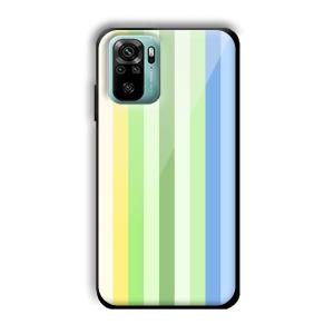 Green and Blue Customized Printed Glass Back Cover for Xiaomi Redmi Note 10