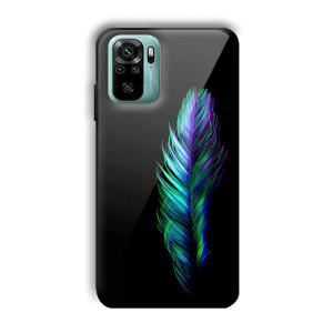 Neon Feather Customized Printed Glass Back Cover for Xiaomi Redmi Note 10