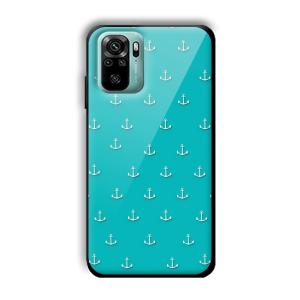 Teal Anchor Customized Printed Glass Back Cover for Xiaomi Redmi Note 10
