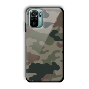 Green Camo Customized Printed Glass Back Cover for Xiaomi Redmi Note 10