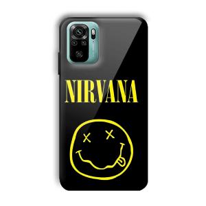 Nirvana Emoji Customized Printed Glass Back Cover for Xiaomi Redmi Note 10