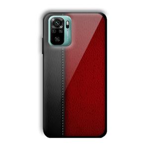Leather Texture Customized Printed Glass Back Cover for Xiaomi Redmi Note 10