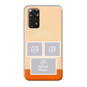 Orange Background Customized Printed Back Cover for Xiaomi Redmi Note 11
